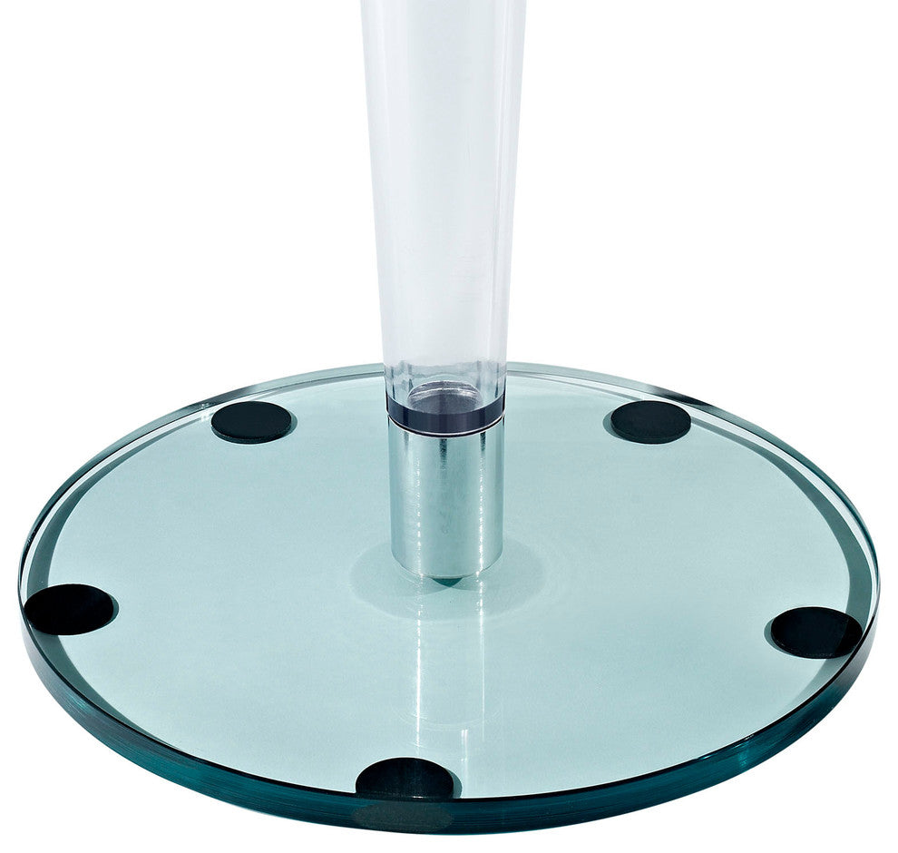 Modern Contemporary Kitchen Glass Dining Table Clear