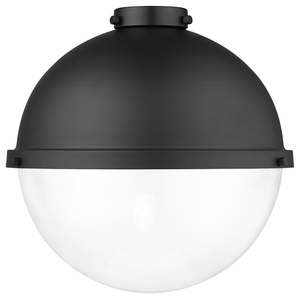 Innovations HFS-122-BK Hampden 12" Clear Glass