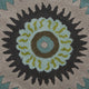 8??Round Green Peacock Feather Area Rug
