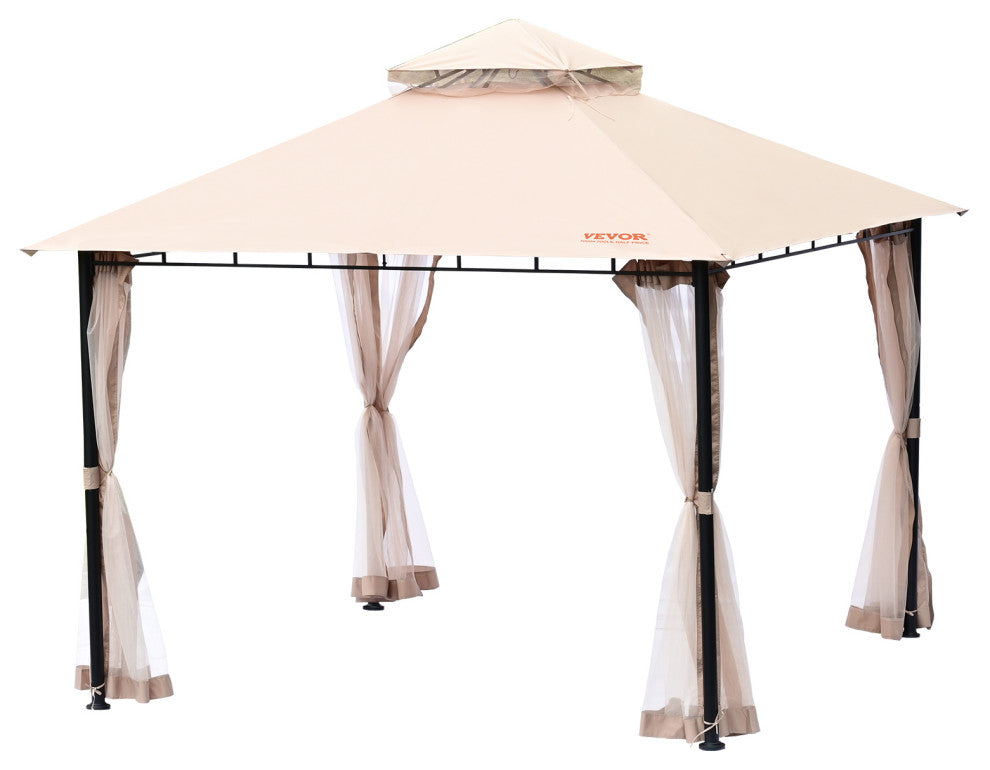 VEVOR Patio Gazebo Backyard Gazebo Tent 10x10'' for 6-8 Person With Mesh Netting
