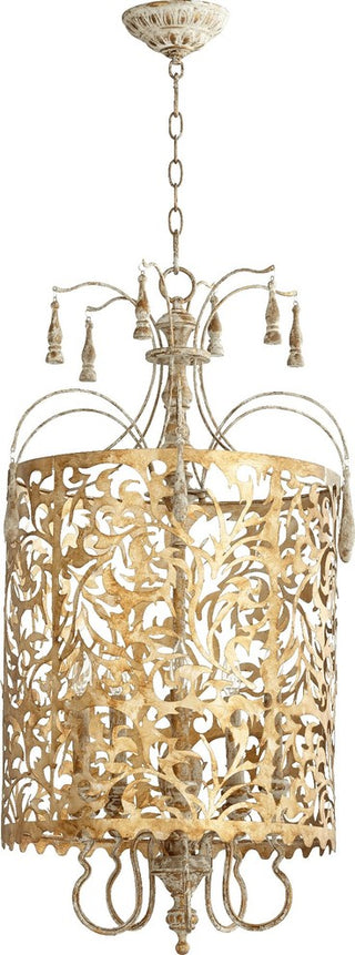 Quorum 8355-5-61 Five Light Pendant Leduc Florentine Gold