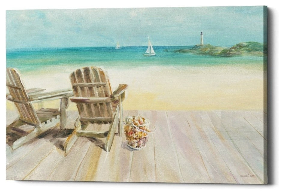 Epic Graffiti "Seaside Morning" Giclee Canvas Wall Art, 18"x26"