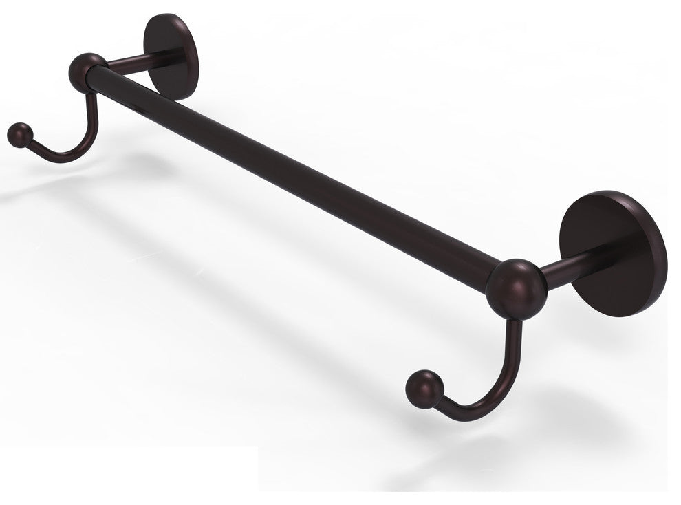 Prestige Skyline 30" Towel Bar with Integrated Hooks, Antique Bronze
