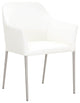 Dining Side Chair With Curved Back White