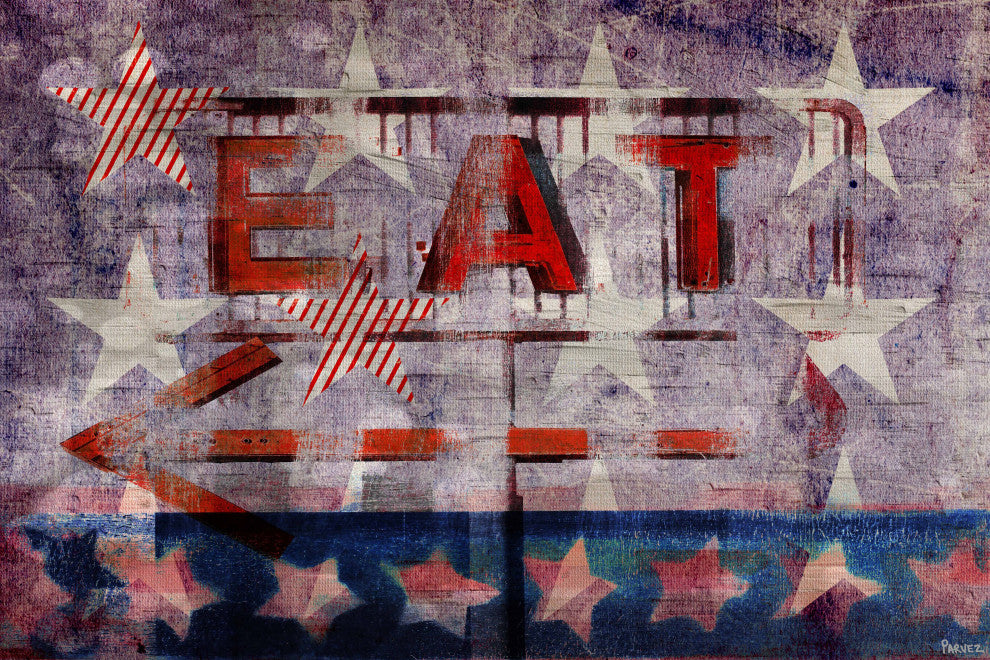 "Eat This Way" Print on Canvas, 45"x30"