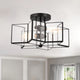 2 Light 16.14'' Unique/Statement Star Semi Flush Mount, Black