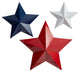 12", 18" and 24" Americana Farmhouse Metal Stars Wall Decor Set, Set of 3