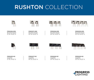 Rushton Collection 1-Light Bath and Vanity, Brushed Nickel