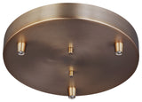 Towner 3-Light Cluster Canopy, Satin Brass