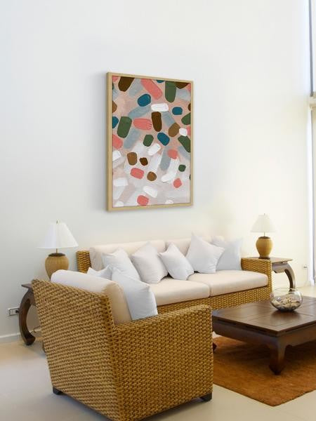 "Paint Marks" Framed Painting Print, 12"x18"