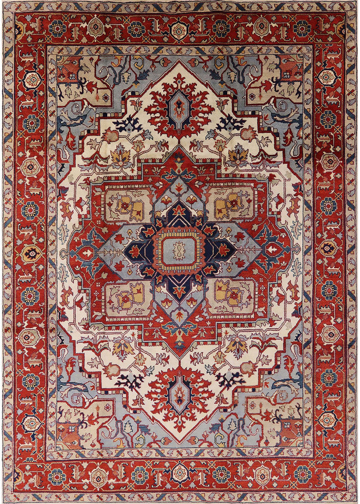 Ahgly Company Indoor Rectangle Mid-Century Modern Area Rugs, 7' x 9'
