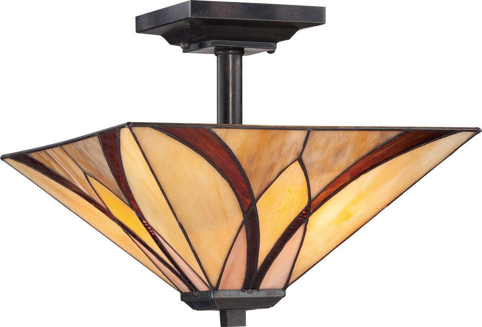 Quoizel TFAS1714VA Two Light Semi Flush Mount Asheville Valiant Bronze