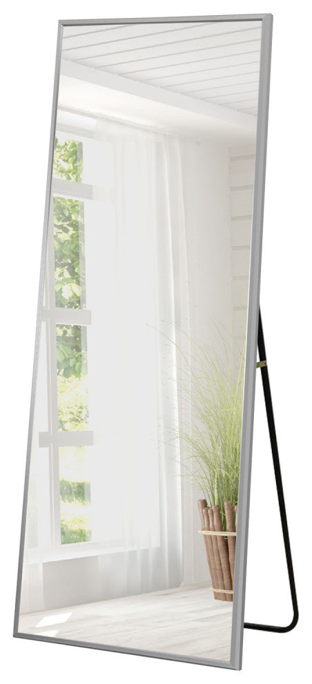 Silver Aluminum Framed Mirror