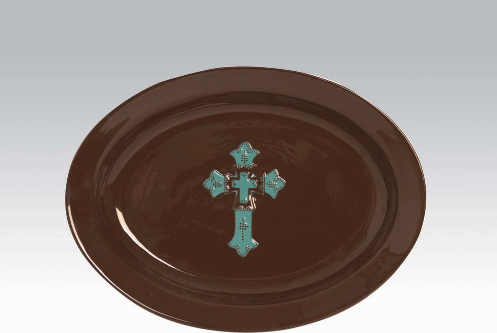 Cross Serving Platter Turquoise