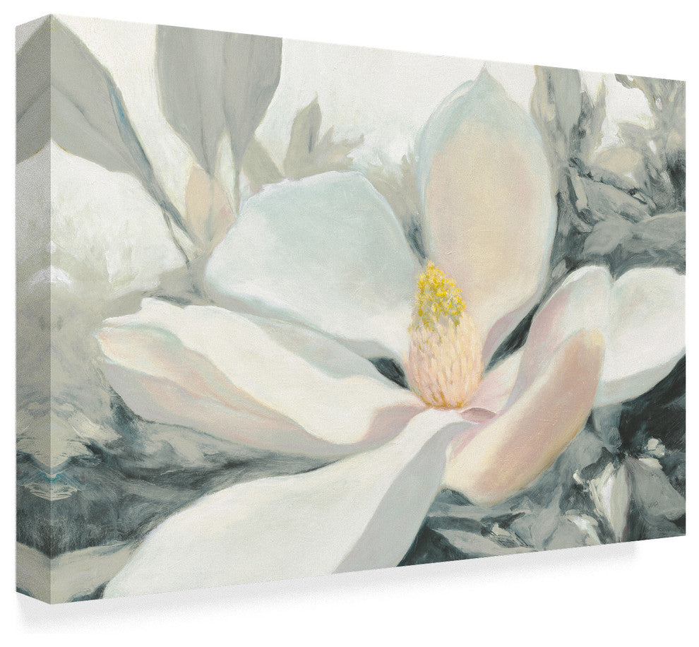 Julia Purinton 'Majestic Magnolia Green Gray Crop' Canvas Art