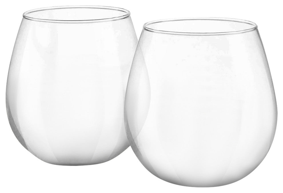 Spirits Stemless Crystal Wine Glasses 15 oz, Set of 4