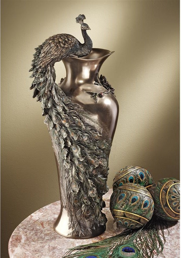 Peacock Centerpiece Vase