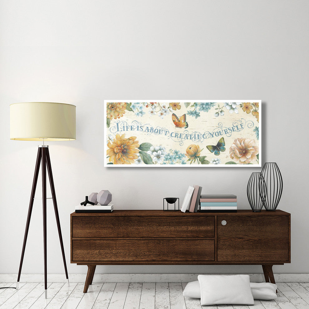"Butterfly Bloom IV" Digital Paper Print by Daphne Brissonnet, 62"x26"