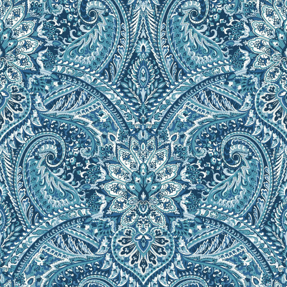 Blue & Grey Swept Away Peel & Stick Wallpaper