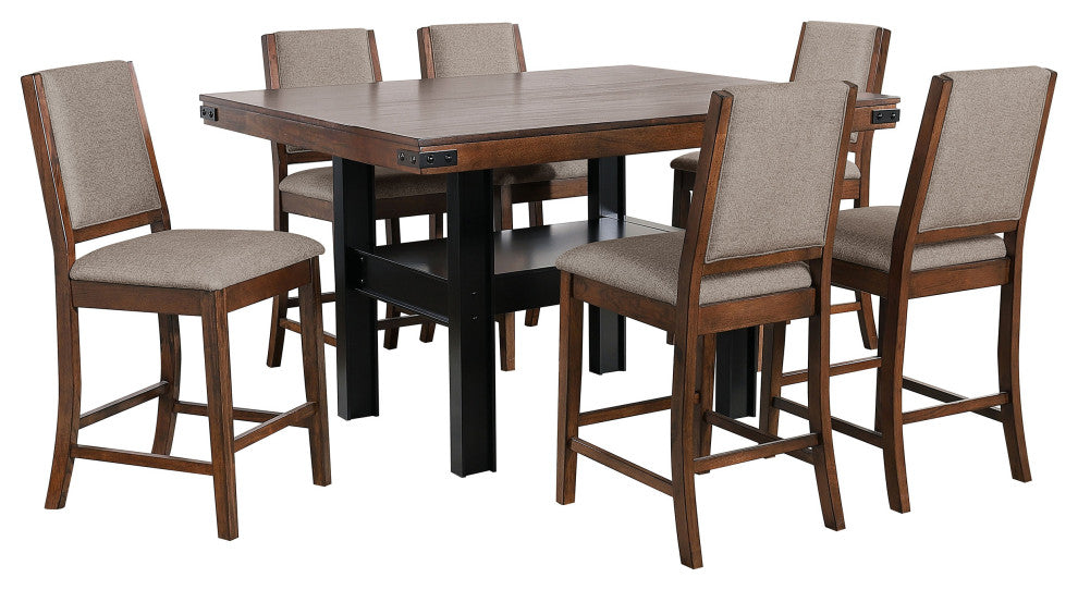 Patterson 7-piece Counter Height Dining Set Mango Oak