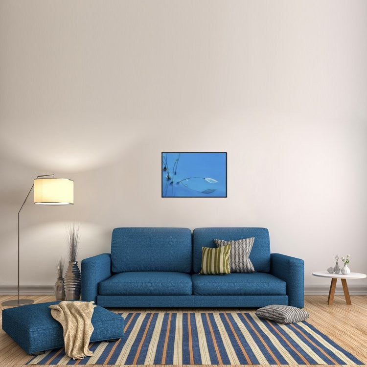 "Blue Water" Framed Canvas Giclee by Heidi Westum, 31x21"
