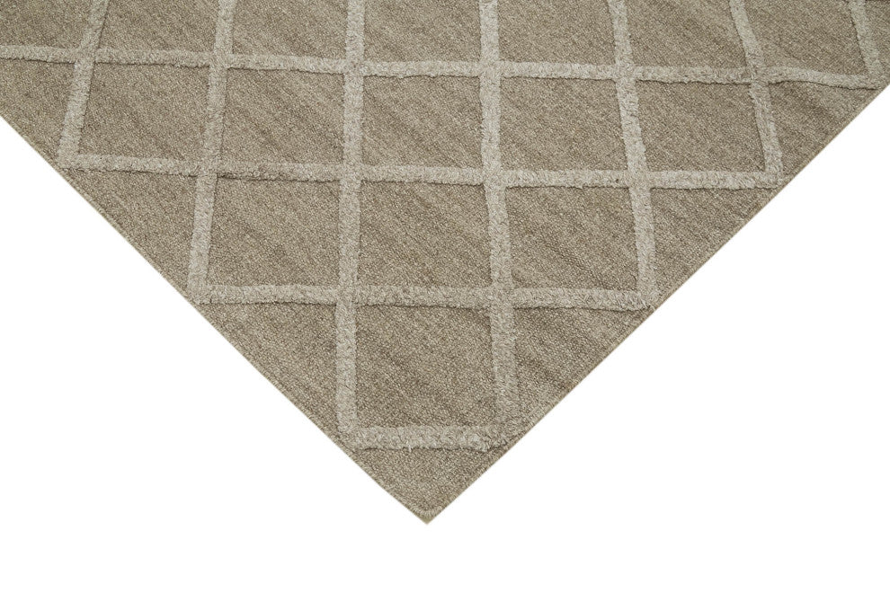 Rug N Carpet - Handmade Modern Design 8' 0'' x 10' 0'' Wool Unique Kilim Rug