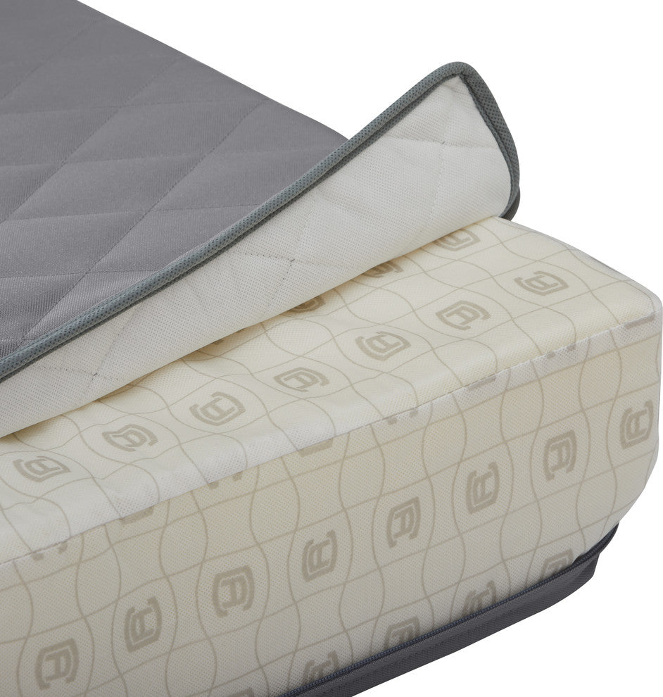 Rectangle Settee/Bench Seat Quilted Lounge Cushion, Gray, 48"x18"x3"