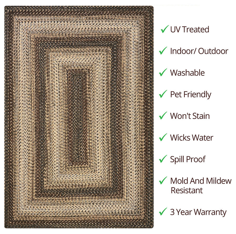 Homespice Decor 5 x 8' Rectangle Wildwood Ultra Durable Braids