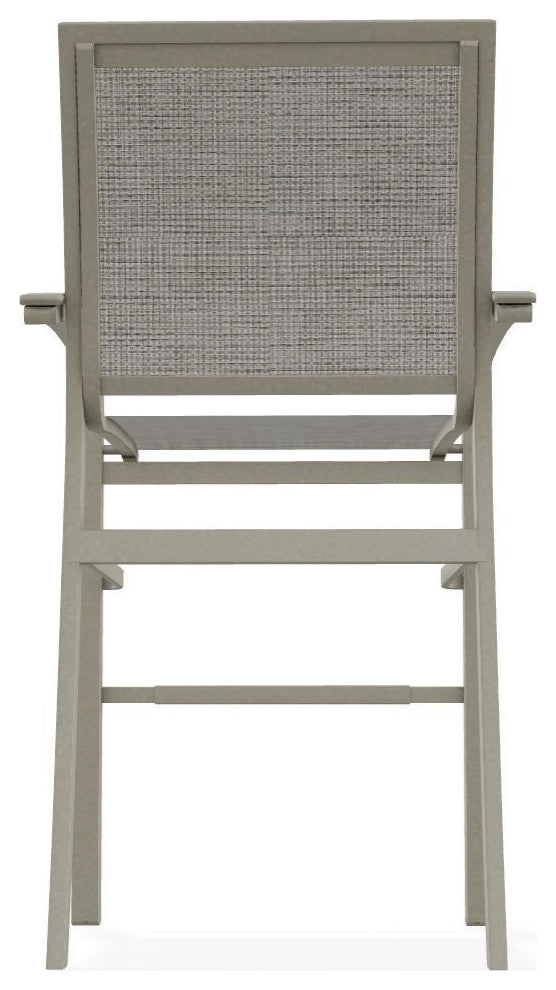 Bazza Sling Bar Height Stackable Outdoor Stool, Burke/Storm