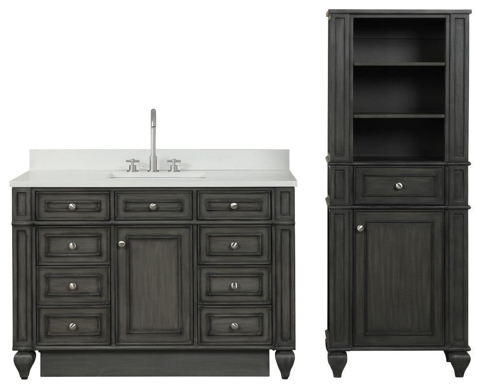 Winston 48" Single Vanity, Gray