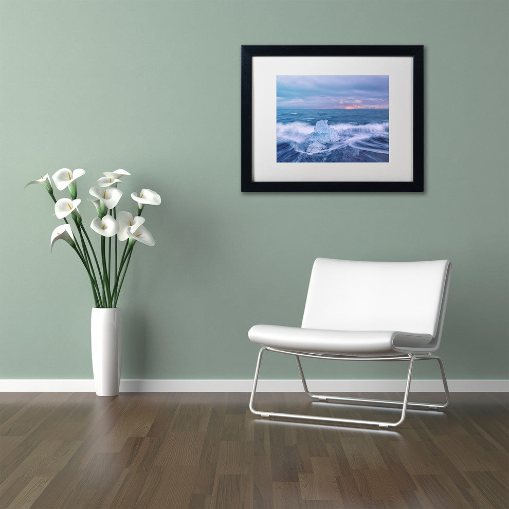 Michael Blanchette Photography ''Diamond in the Surf'' Matted Framed Art, 14x11