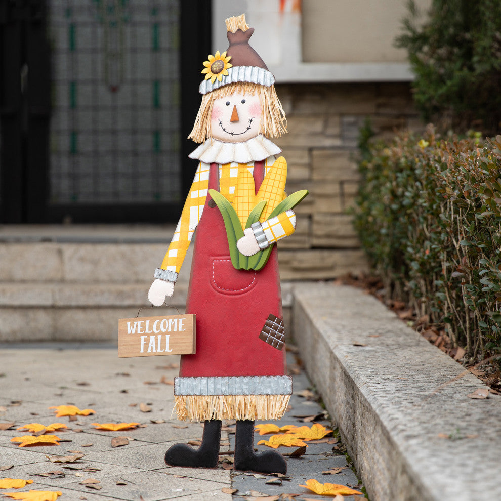 37.25"H Metal Scarecrow Yard Stake