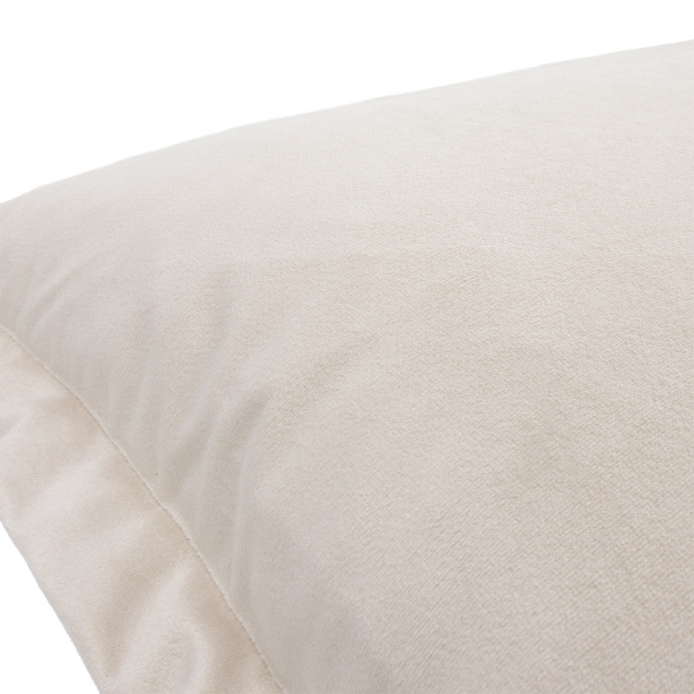 Conner 13"x22" Oblong Velvet Pillow, Set of 2, Cloud
