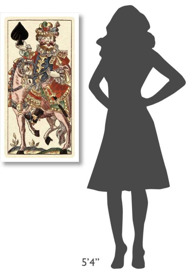 "Knight of Spades (Bauern Hochzeit Deck)" Paper Art, 20"x38"