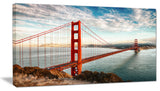 "Golden Gate Bridge in San Francisco" Canvas Wall Artwork, 32"x16"