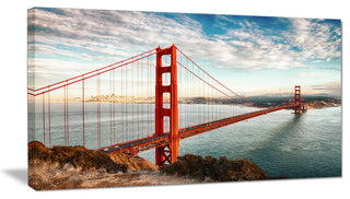 "Golden Gate Bridge in San Francisco" Canvas Wall Artwork, 32"x16"