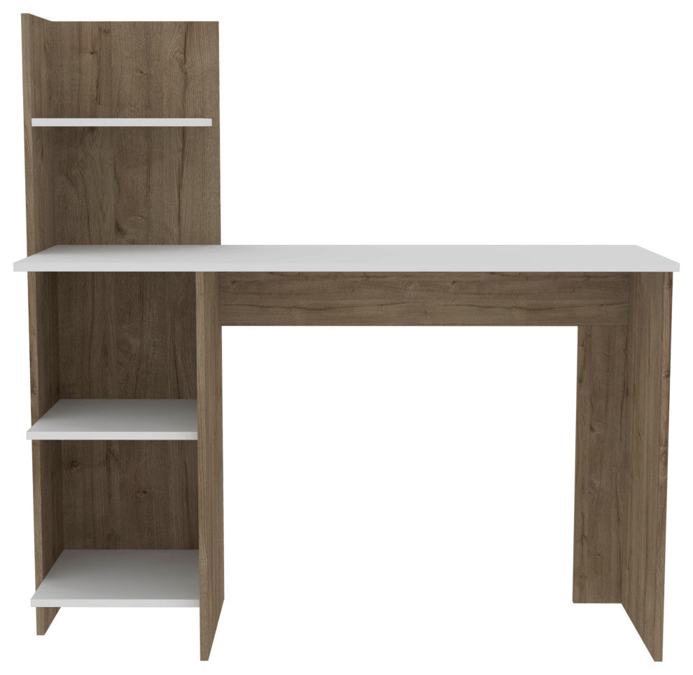 Toronto 120 Desk, White /Pine