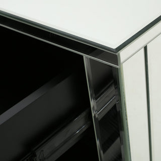 GDF Studio Seranade Mirror Finished 2-Drawer Side Table