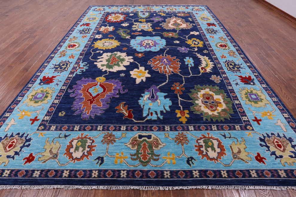 Turkish Oushak Hand Knotted Wool Rug 10' 4" X 14' 4" - Q15835