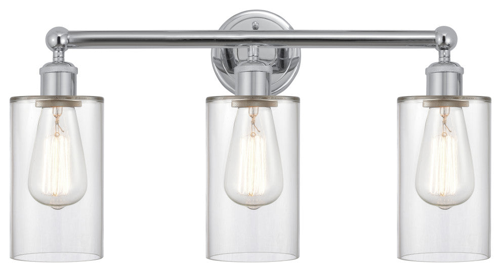 Innovations 616-3W-PC-G802 Clymer 3 Light Bath Vanity Light, Polished Chrome