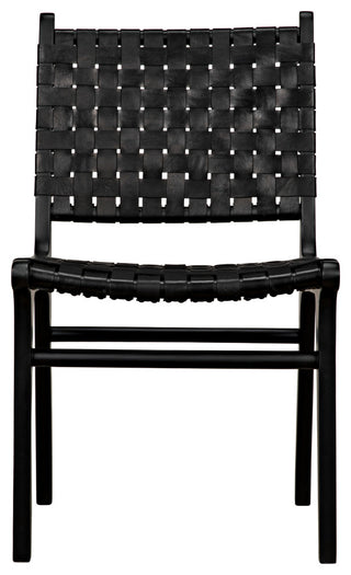 Dede Dining Chair, Leather, Black