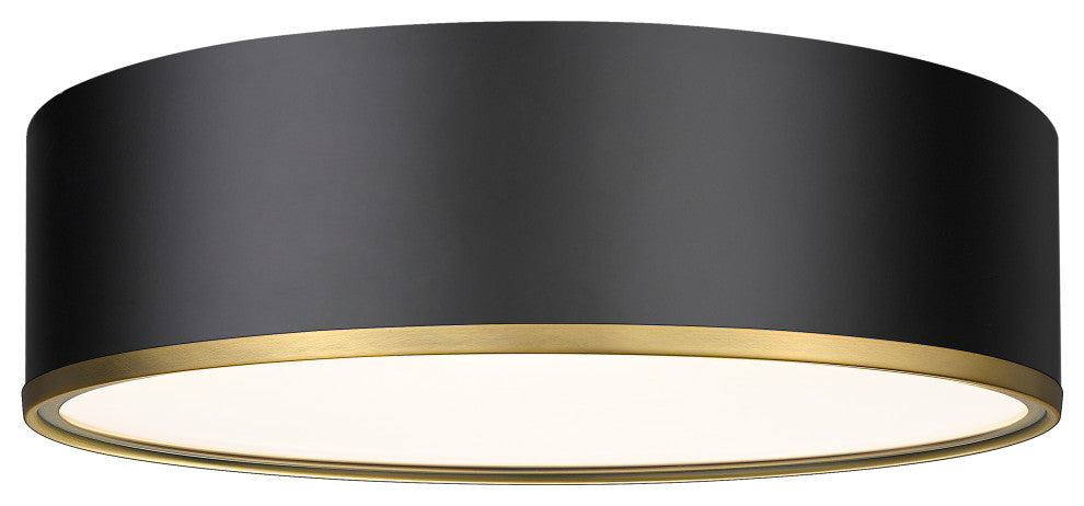 Zlite 2303F4-MB-RB 4-Light Flush Mount, Matte Black