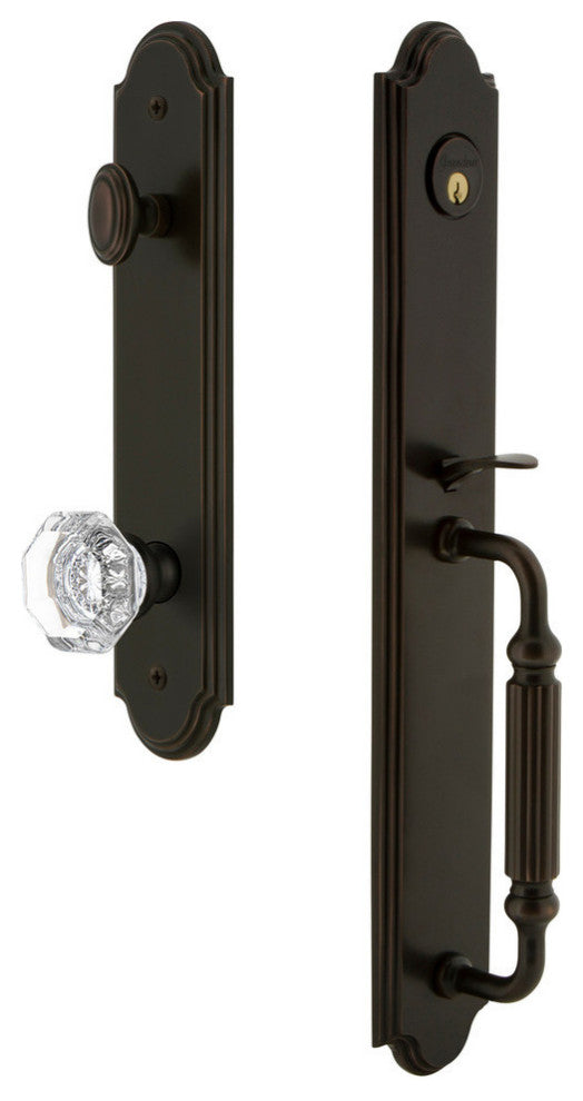 Arc 1-Piece Dummy Handleset, F Grip and Chambord Knob, Timeless Bronze, 848511