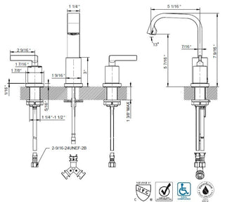 Ultra Faucets UF5670X Two-Handle Bathroom Faucet, Brushed Nickel