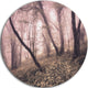 Vintage Autumn Landscape, Modern Photo Round Metal Wall Art, 11"
