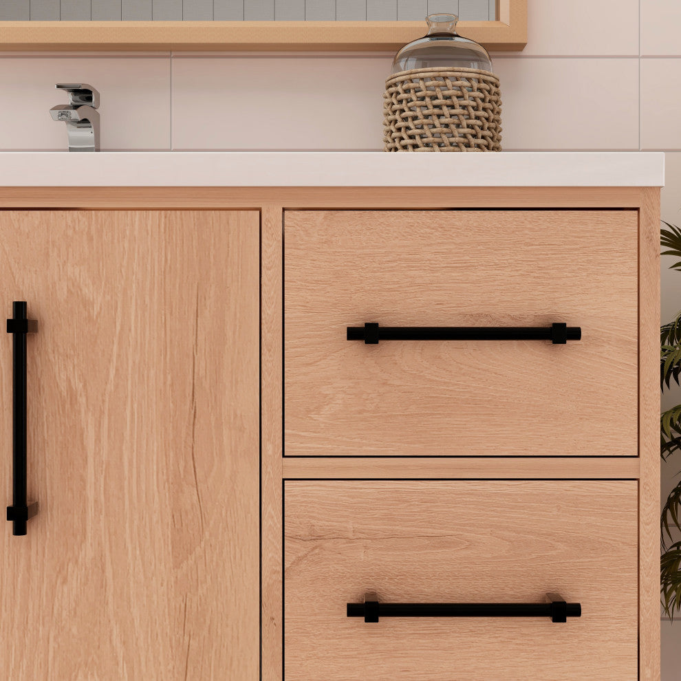Victoria 48" Solid Wood Bath Vanity, Red Oak