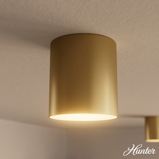 Hunter x Jasmine Roth Canoga Luxe Gold Integrated LED Small Flush Mount
