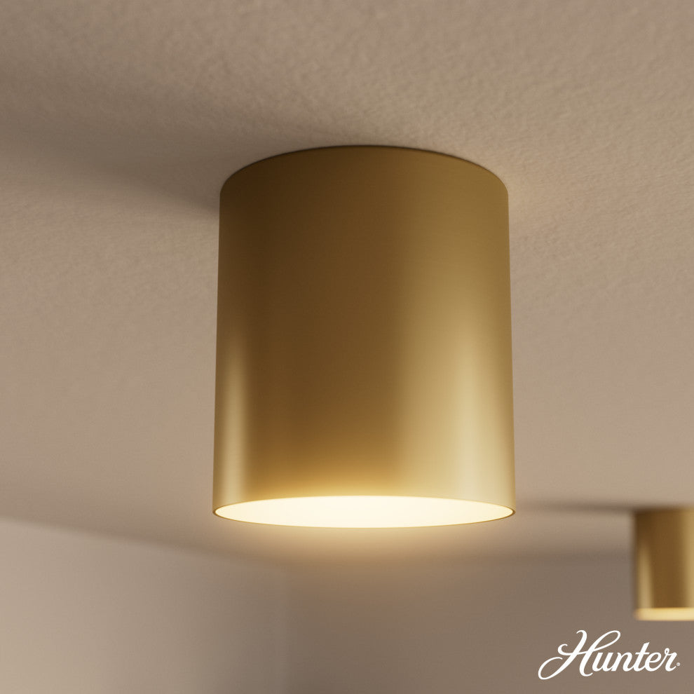 Hunter x Jasmine Roth Canoga Luxe Gold Integrated LED Small Flush Mount