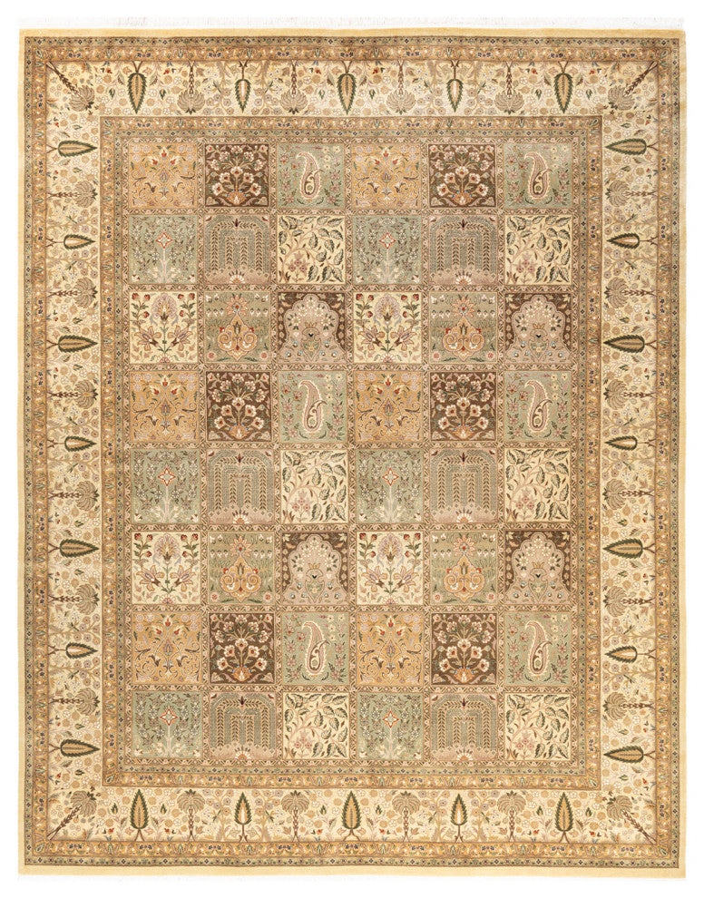 Tiruppur, One-of-a-Kind Hand-Knotted Area Rug Ivory, 8'2"x10'5"