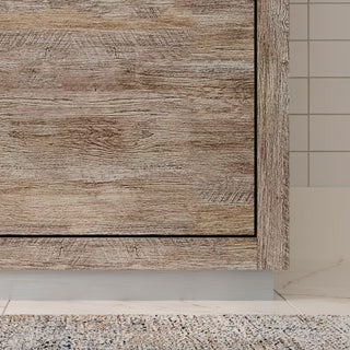 Boutique Bath Vanity, Natural Wood, 40", Single Sink, Freestanding